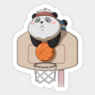 Basketball Panda Sticker